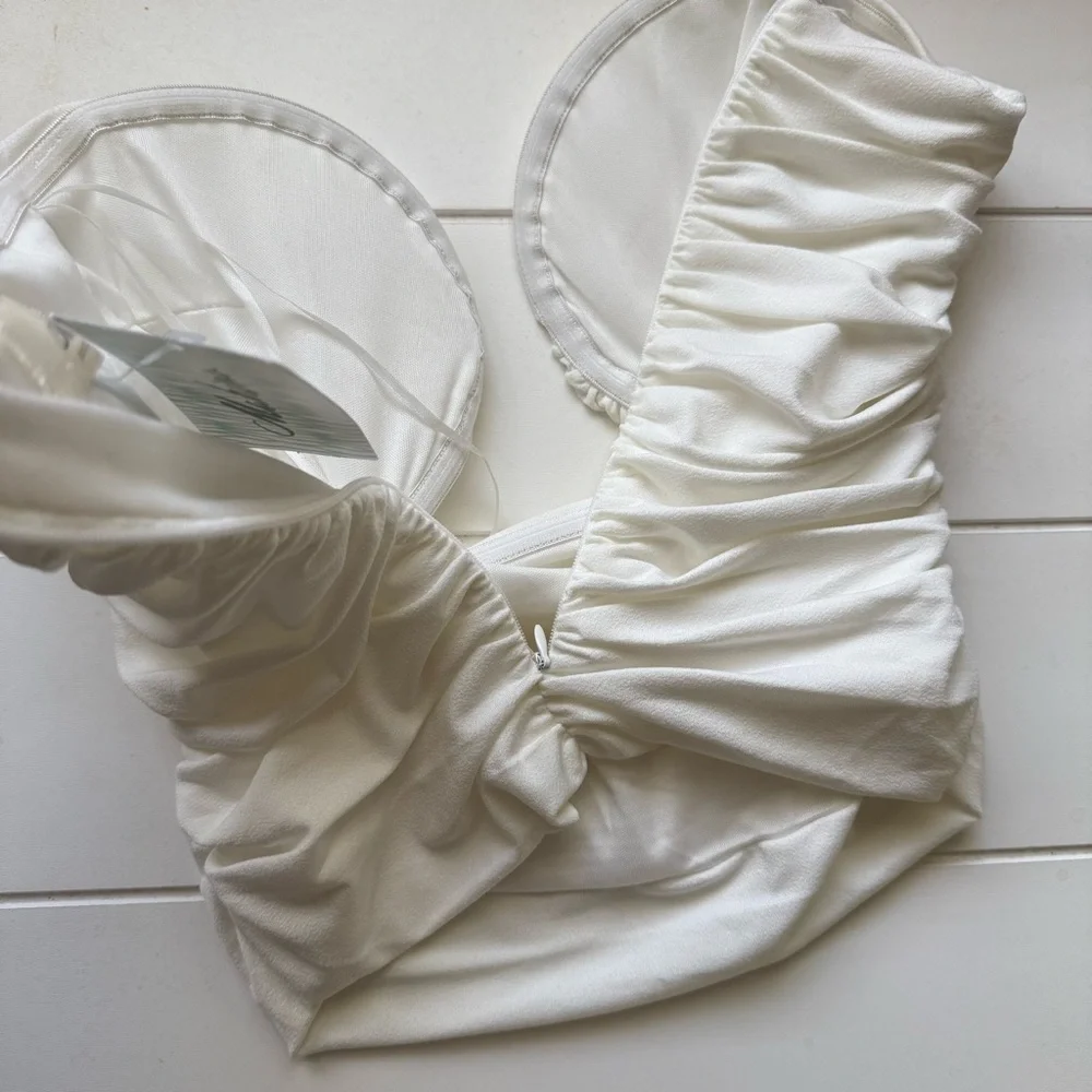 White Strapless Top - Picture 4 of 7